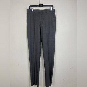 Edwards Mens Poly Wool Woven Dress Pants Grey Unhemmed 2780-009 Size 32 NWT